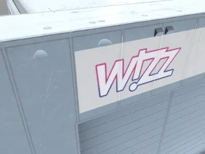 LHBP Hangar 4 Low-poly 3D model