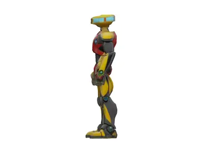 Stylized Futuristic Robot Warrior 3D Model 3D model