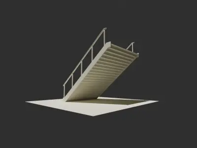 Subway Station Stairs 3D model