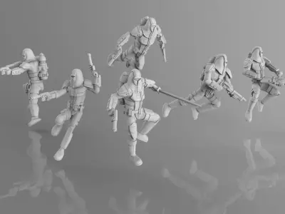 Jetpack Ancient Mandarin Warriors 3D print model