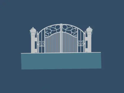 Decorative Iron Gate 3D Model for Printing 3D print model