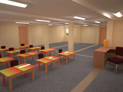 Kindergarten Modular Building 460m2 3D model