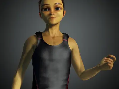 Weird Cartoon Character Semi Realistic Blender Maya Iclone  3D model