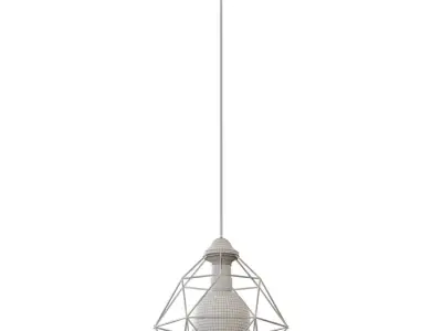 Chandelier VITALUCE Tara white 1xE27 max 40W 3D model