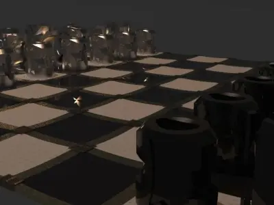 Chess board 3D print model