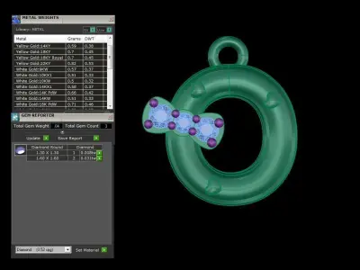 Kids Alphabet O Pendants 3dm STL OBJ FBX Renders Details 3D print model purchase