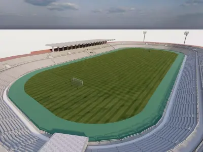 Football Stadium-American football 3D model