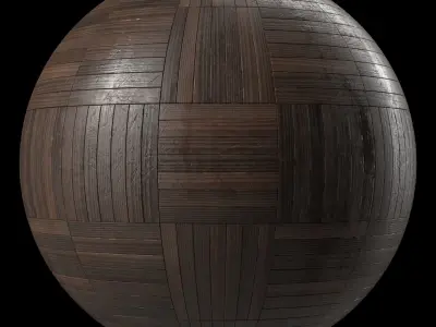 Parquet Materials 30- Parquet By Old Wood Damaged - Sbsar PBR 4k Texture