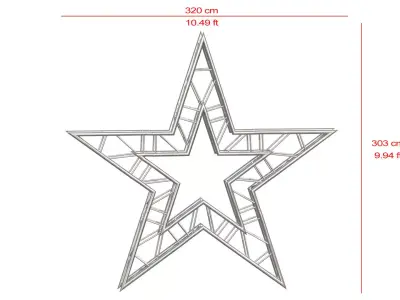 Star Truss Modular Stage Structure 3D model