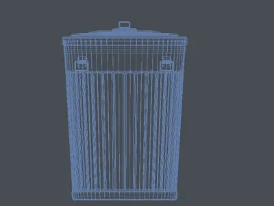 Aluminum trash can 3D model