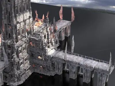 Medieval Fantasy Dark Ages Towers 3D model