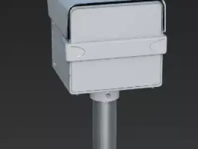Solar-Powered Traffic Speed Camera 3D Model Low-poly 3D model