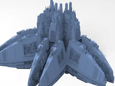 Sci-Fi dark ring 4  3D model