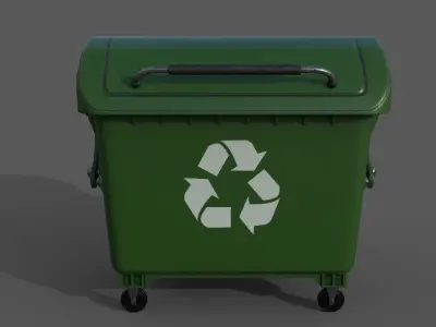Detailed Garbage Container - InGame Low-poly 3D model