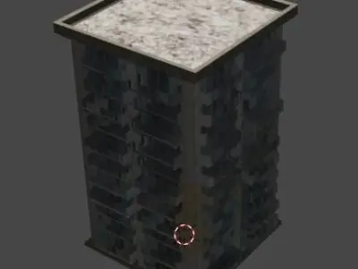 Building for City Town or Street Free low-poly 3D model