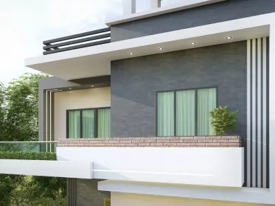 Lumion 11 villa exterior 3d model 3D model