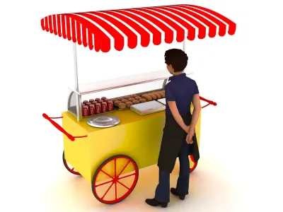 Street Food 4K 3D model