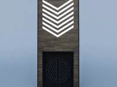 Cinema and Theater Gate Low-poly 3D model