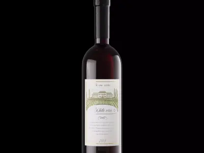 Render Ready Wine Bottle 3D model