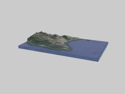 Port Elizabeth City Low-poly 3D model