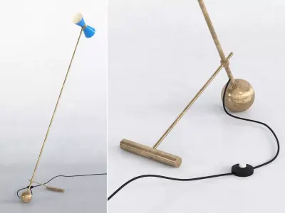 Counterweight Floor Lamp Free 3D model