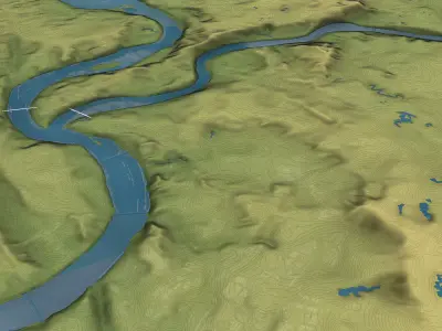 Chongqing - 3D City Topography Terrain 3D Model Pack