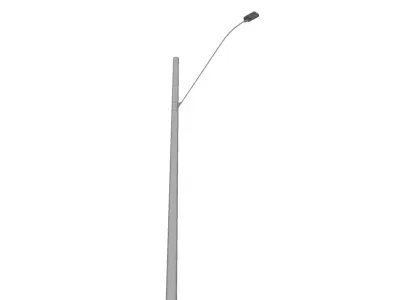 Concrete Lamp Post - Light Pole - Light Post - Street Light 08 3D model