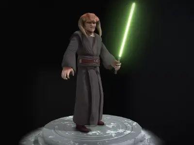 Star Wars Jedi - Saesee Tiin Low-poly 3D model