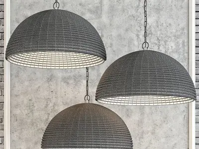 Dome rope chandelier 3D model