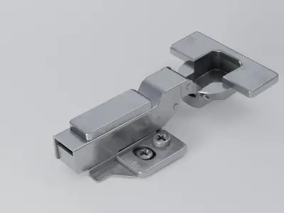 Cabinet Hinge Hydraulic Cup Hinge Twin overlay door animated Low-poly 3D model