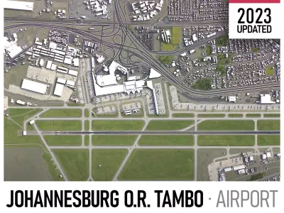 Johannesburg Airport Low-poly 3D model