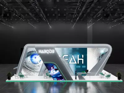 booth 10x15 open side  3D model