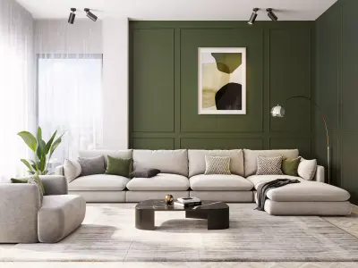 interior livingroom scene 04 3D model