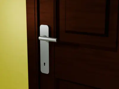 Wooden Door - Animated Free 3D model