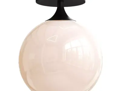 Nouveau 8-in Flush Mount 3D model