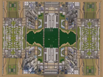 City-modern city- urban 3D model