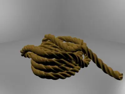 Rope Pile Low-poly 3D model