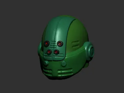 helmet high poly sculpt 3d printable ver 7 3D model 3D model