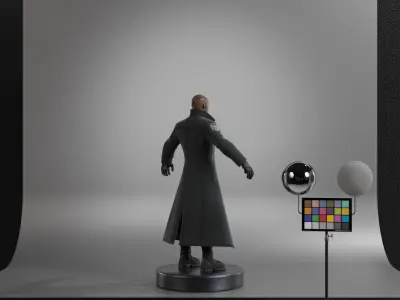 Nick Fury Low-poly 3D model