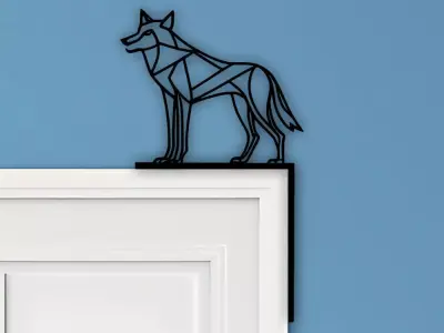 Wolf Door Corner Decor 3D print model