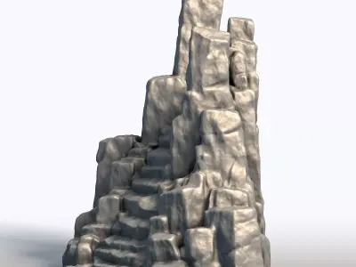 Stone Carved Sculpture Gothic Rock Carving Art  3D print model