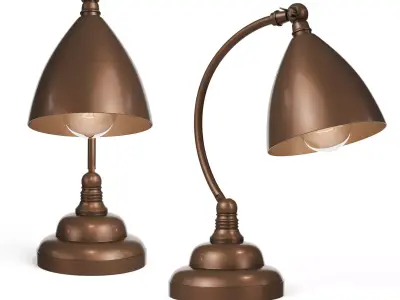 Brentwood Table Lamp Dark Brass Low-poly 3D model