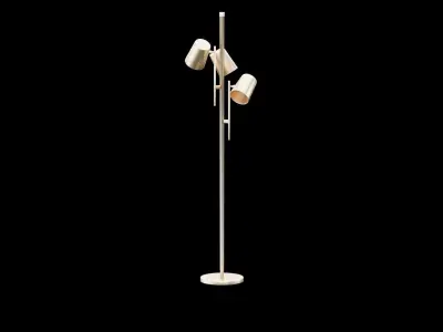 3 Bulb Living Room Lamp Low-poly 3D model