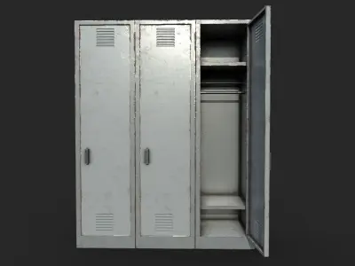 Old Locker Low-poly 3D model