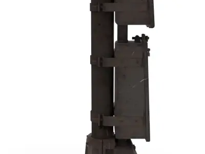 Train Traffic Light 15 3D model