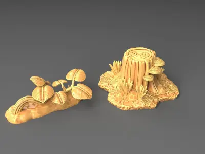 Enchanted Forest 3D Model Set 3D print model