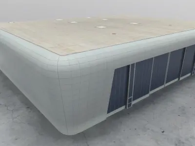 LFMN Hangar 2 Low-poly 3D model