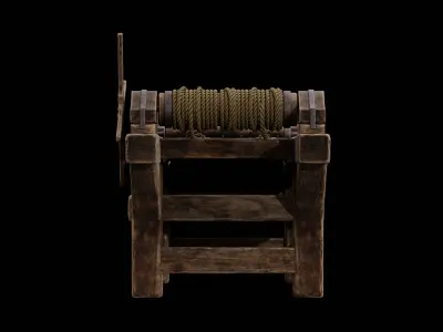 NANITE RACK TORTURE DEVICE - REAL TIME NEXT GEN STRETCHING TABLE Low-poly 3D model