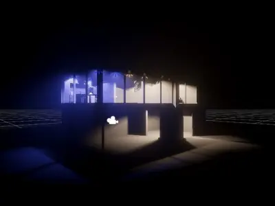 Modern house  3D model 10