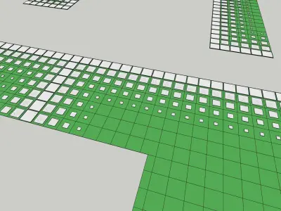 Concrete grass paver design collection 3D model